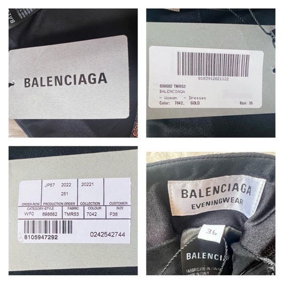 New! BALENCIAGA One Shoulder Snakeskin Print Bodycon Mini Dress FR 36 - Picture 15 of 16